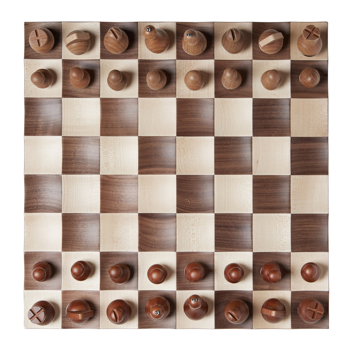 Umbra Wobble Chess Set Maple &amp; Walnut