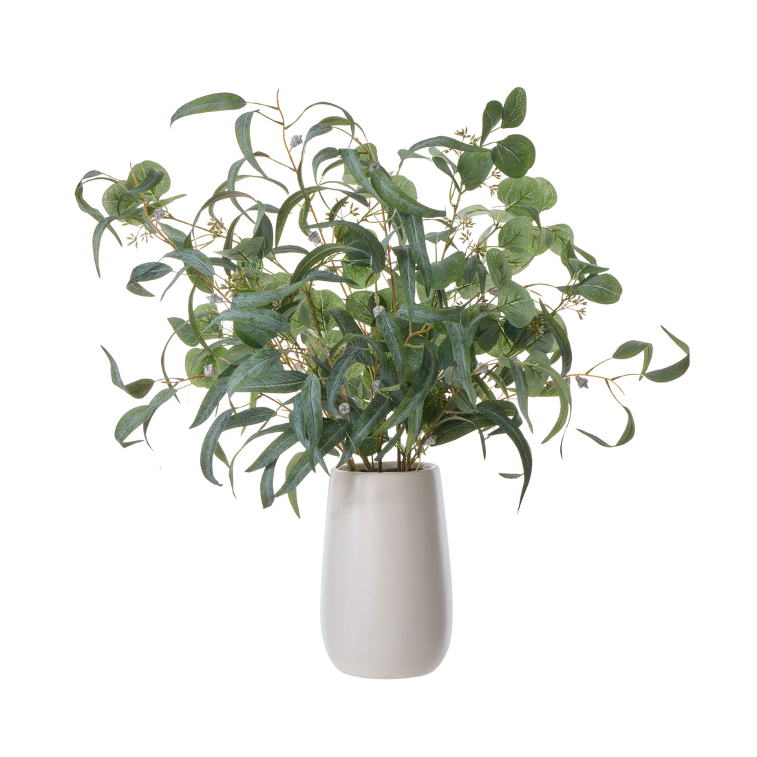 Faux Eucalyptus Gum Nut - Apollo Vase | Green -  64cm