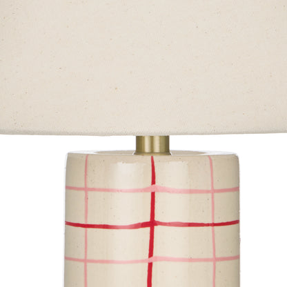 Emporium Zadie Table Lamp Ivory &amp; Red