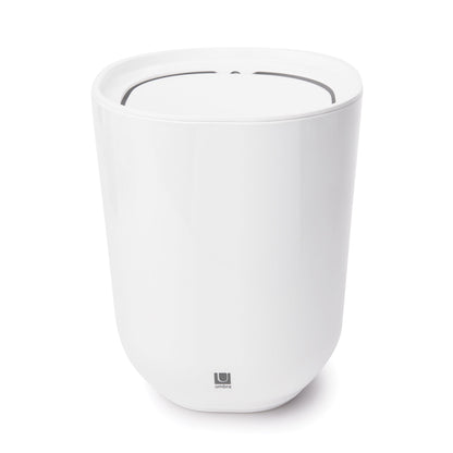 Umbra Step Waste Can with Lid White