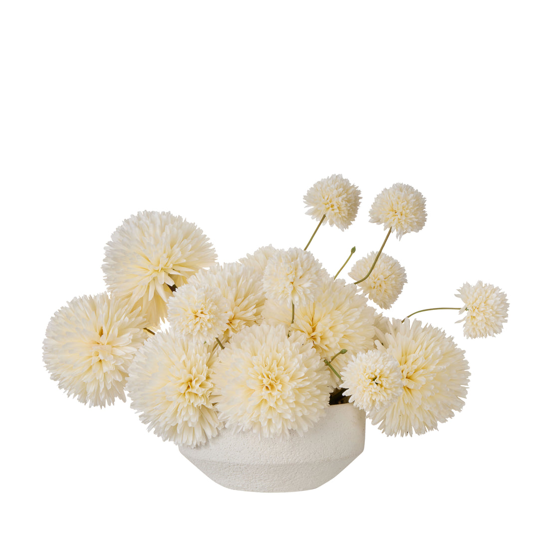 Faux Kiku -Delos Planter | Cream -  36cm