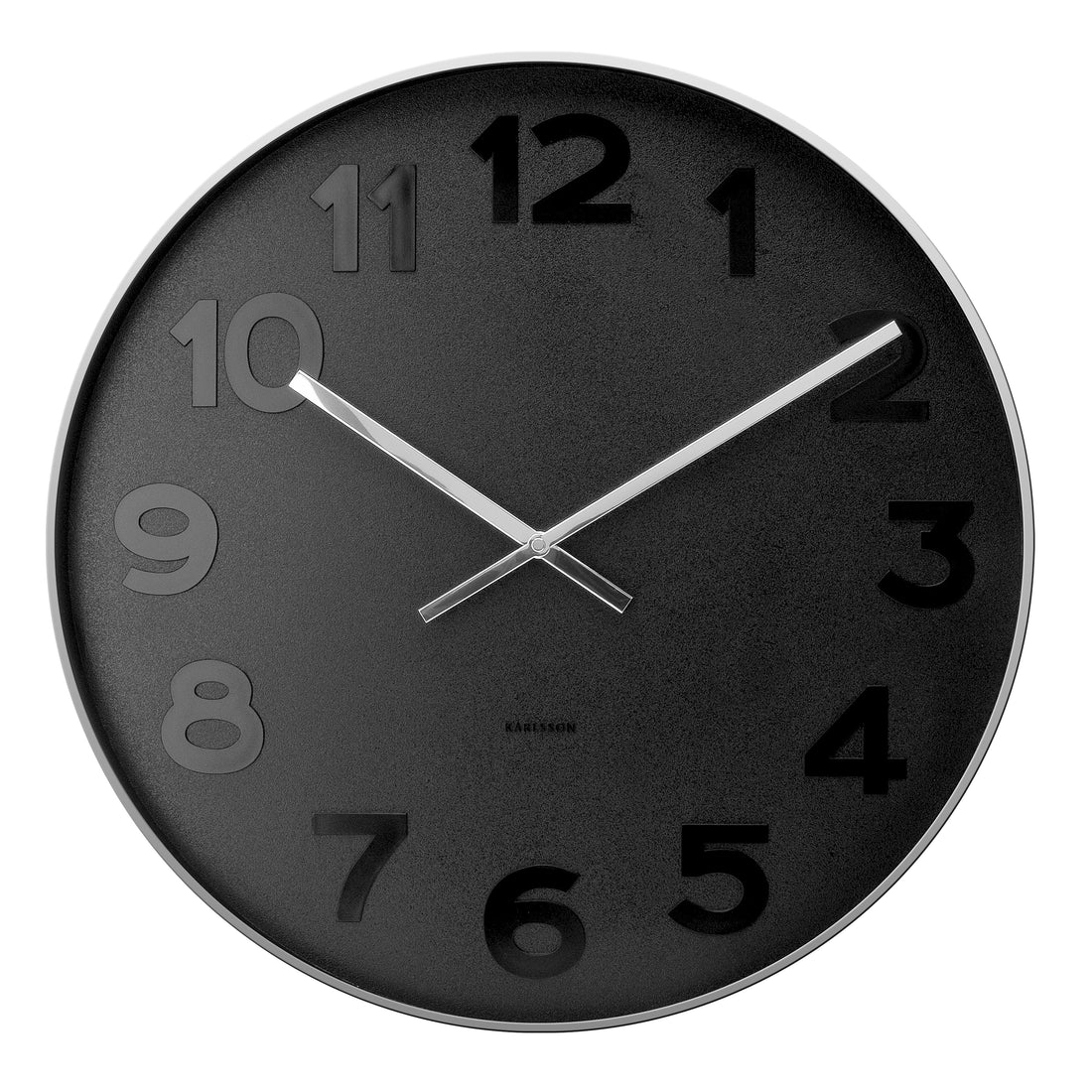 Karlsson Mr Black Wall Clock Black 38x38x6cm