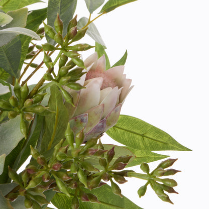 Faux Australis Protea Eucalyptus Mix - Maliah Pot | 58cm