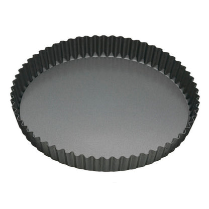 MasterPro Non-Stick Loose Base Round Flan/Quiche Tin Black