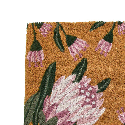 Rogue Coir Door Protea Mat -  Pink