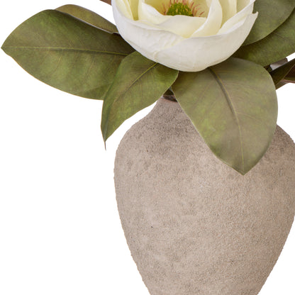 Faux Magnolia Twig - Elsie Vessel| White -  69cm