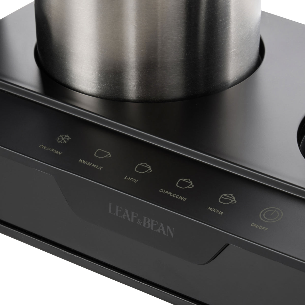 Leaf &amp; Bean Electric Espresso Maker With Milk Frother &amp; Warmer 1200W Black