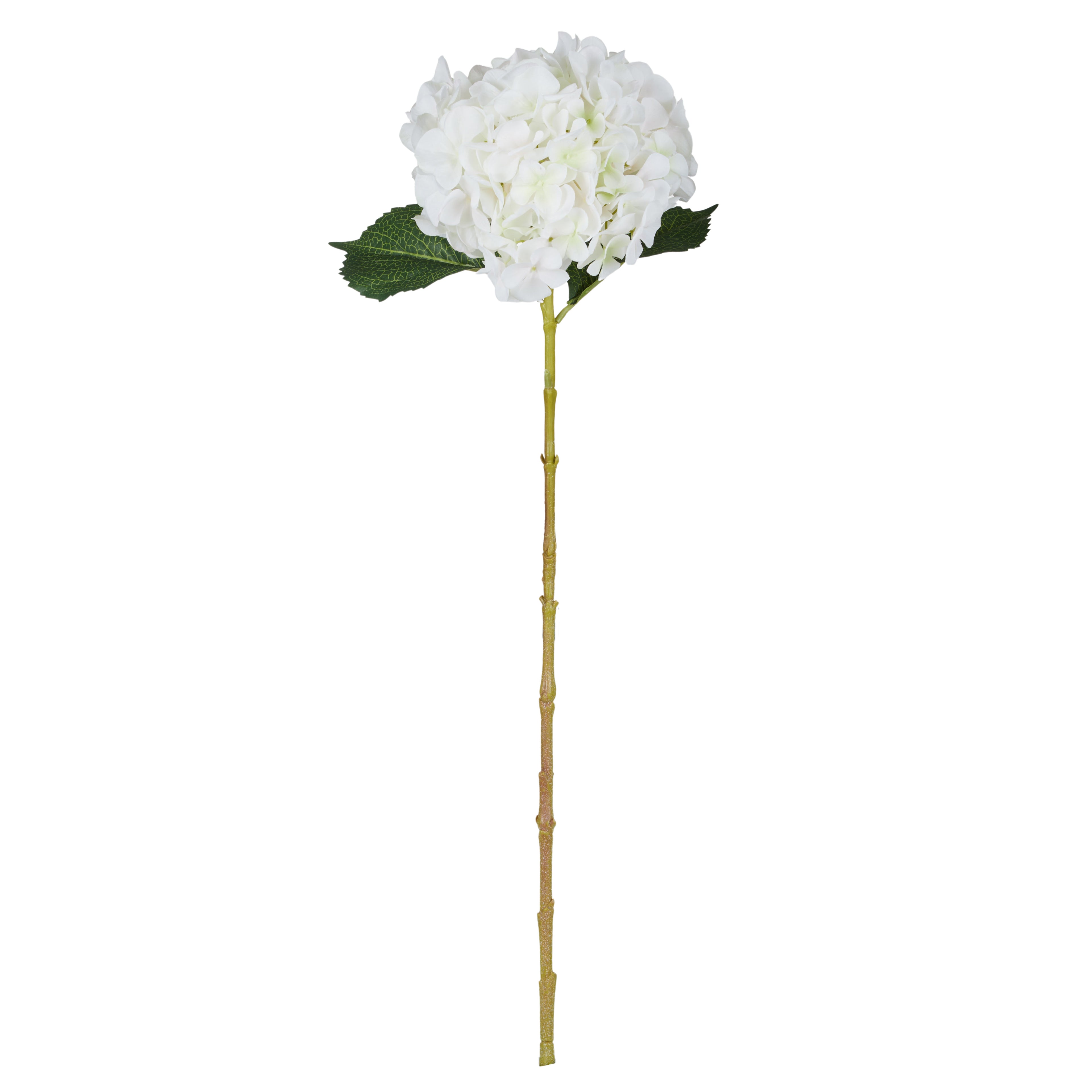 Faux Hydrangea Stem | White - 65cm