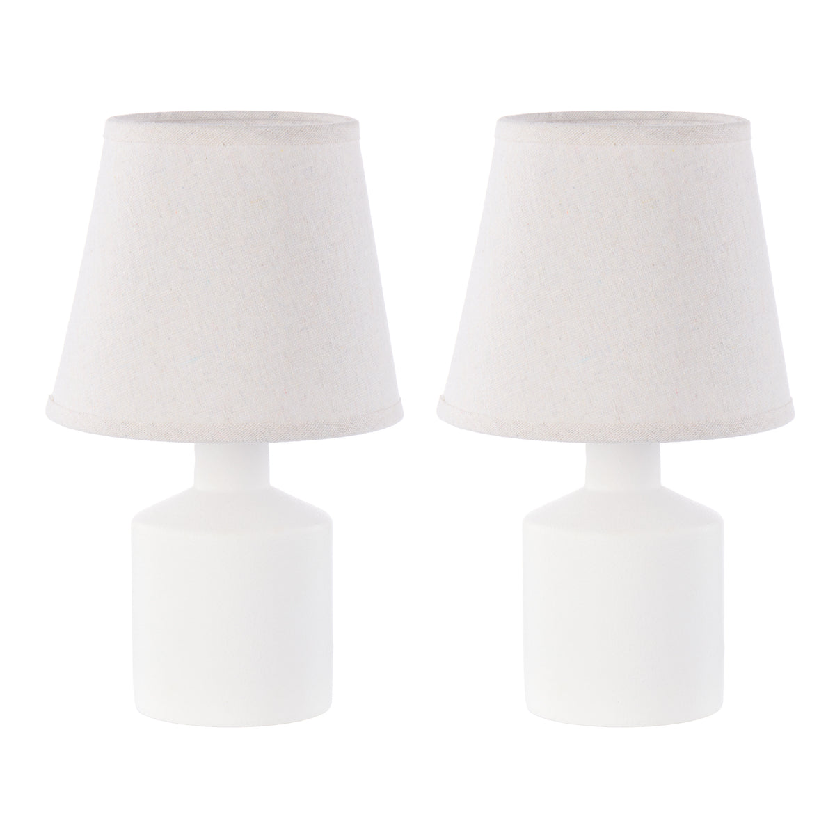 Amalfi Milton Table Lamp 2pcs Set Cream &amp; Taupe