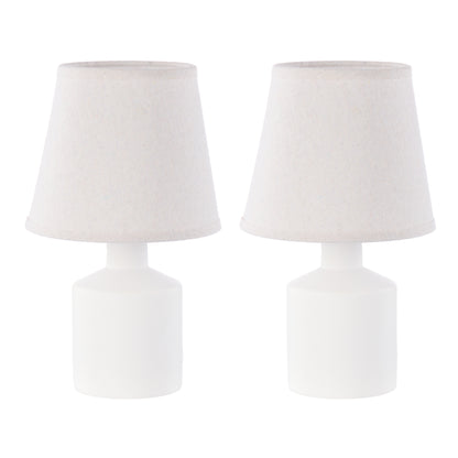 Amalfi Milton Table Lamp 2pcs Set Cream &amp; Taupe