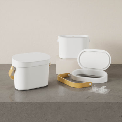 Umbra Bellwood Compost Bin White &amp; Natural