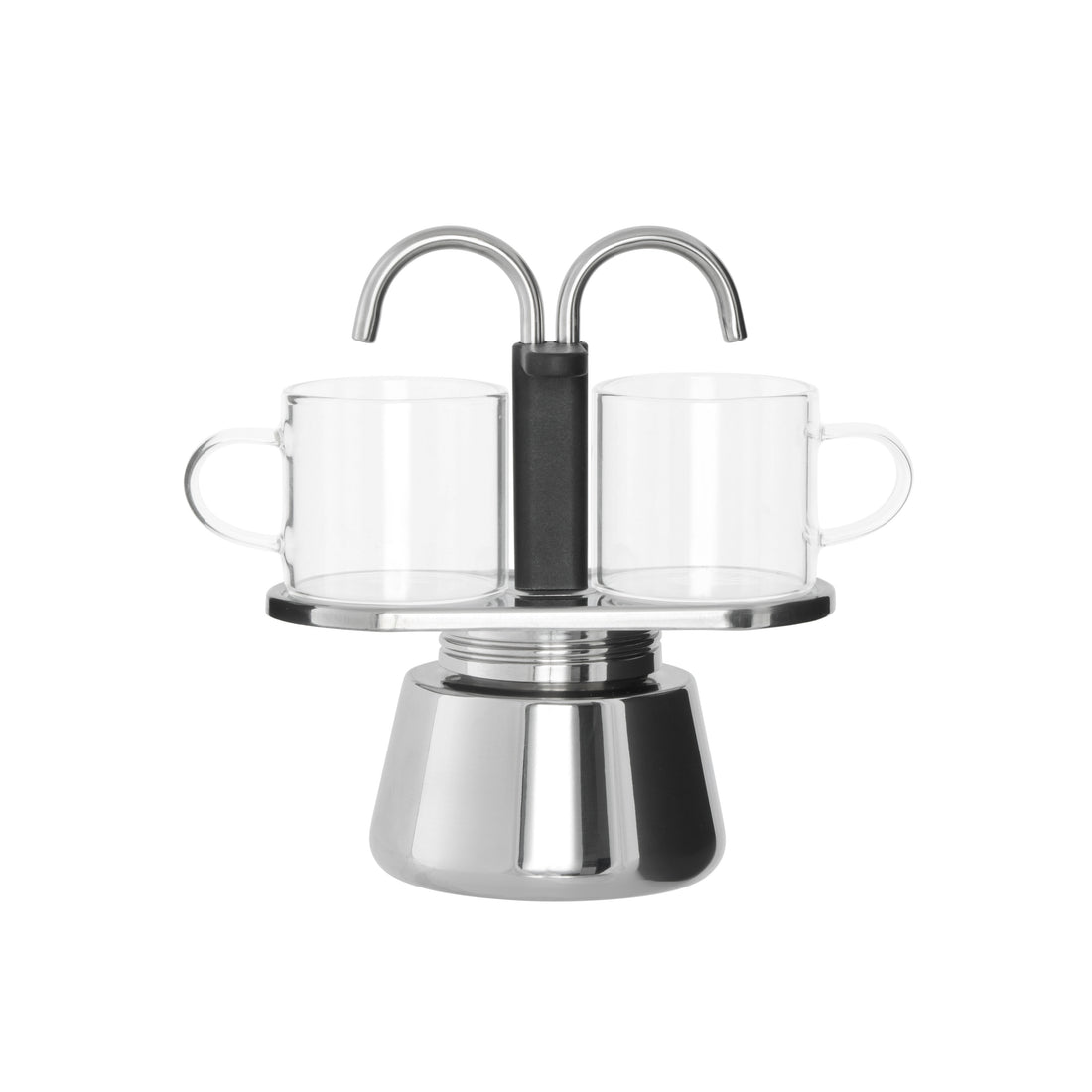 Leaf &amp; Bean Mini Stovetop Espresso Maker 2 Cups Multi Coloured