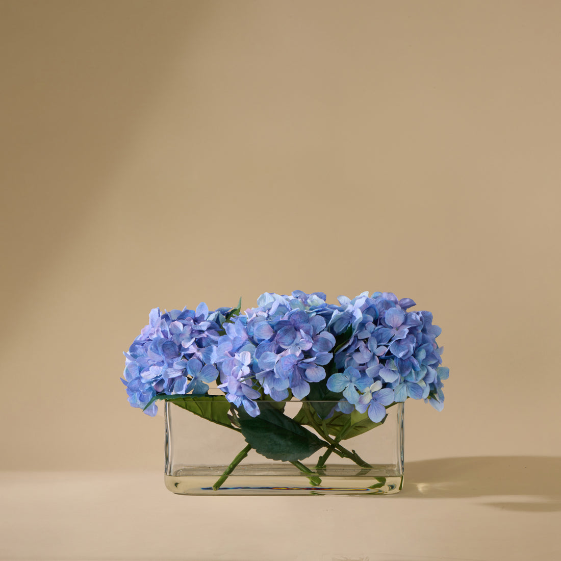 Faux Hydrangea - Esme Trough Vase | Blue - 25cm