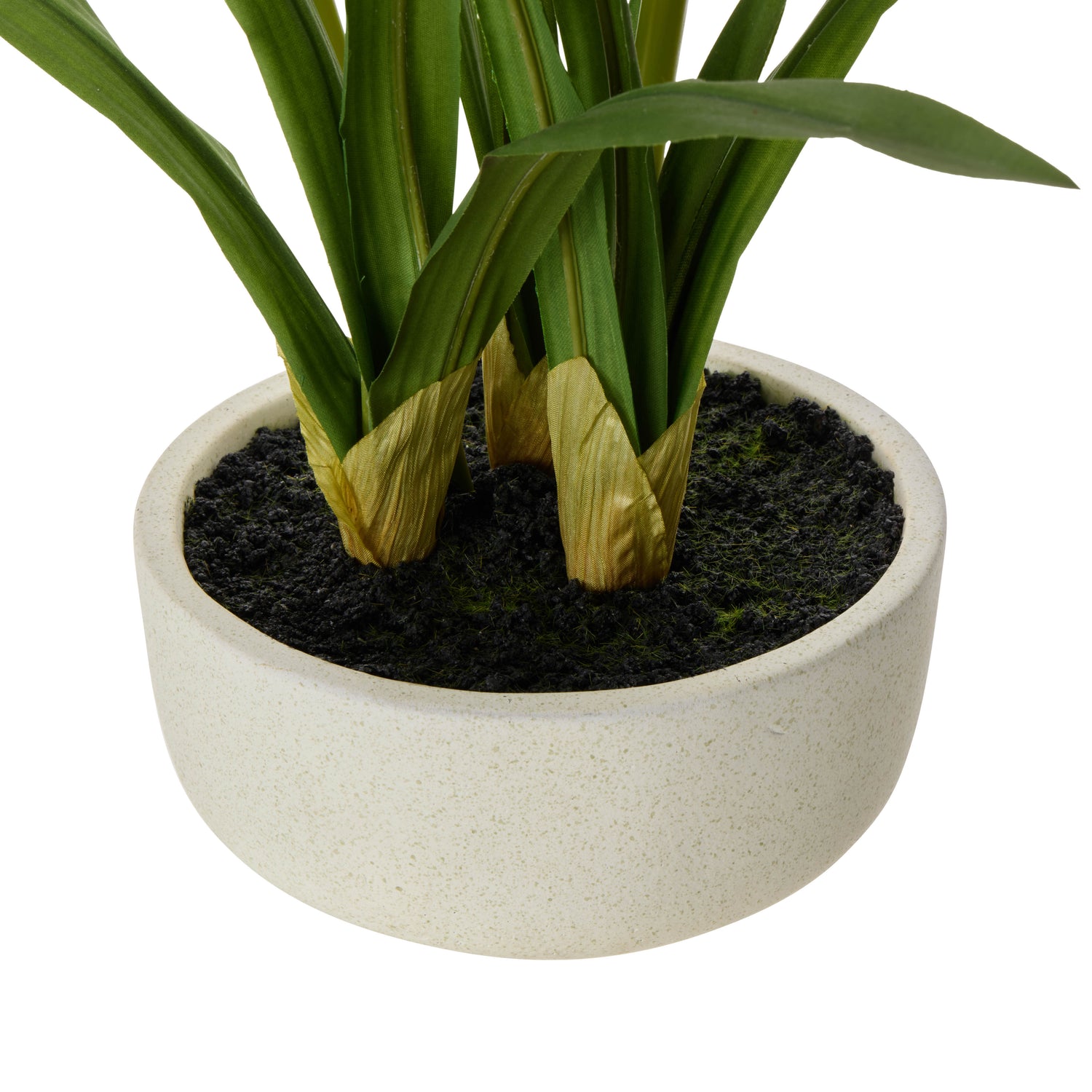 Faux Cymbidium Orchid Pot | White -  52cm