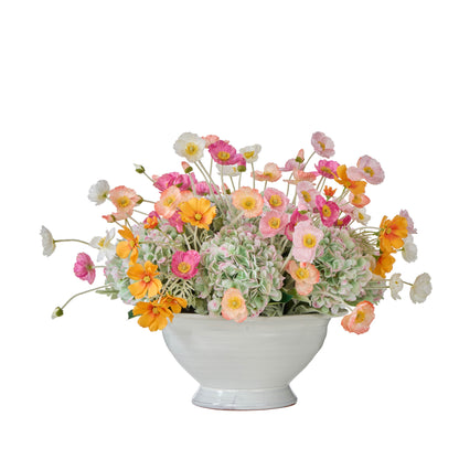 Rogue Poppy Hydrangea Mix - Miller Bowl Multi - Coloured