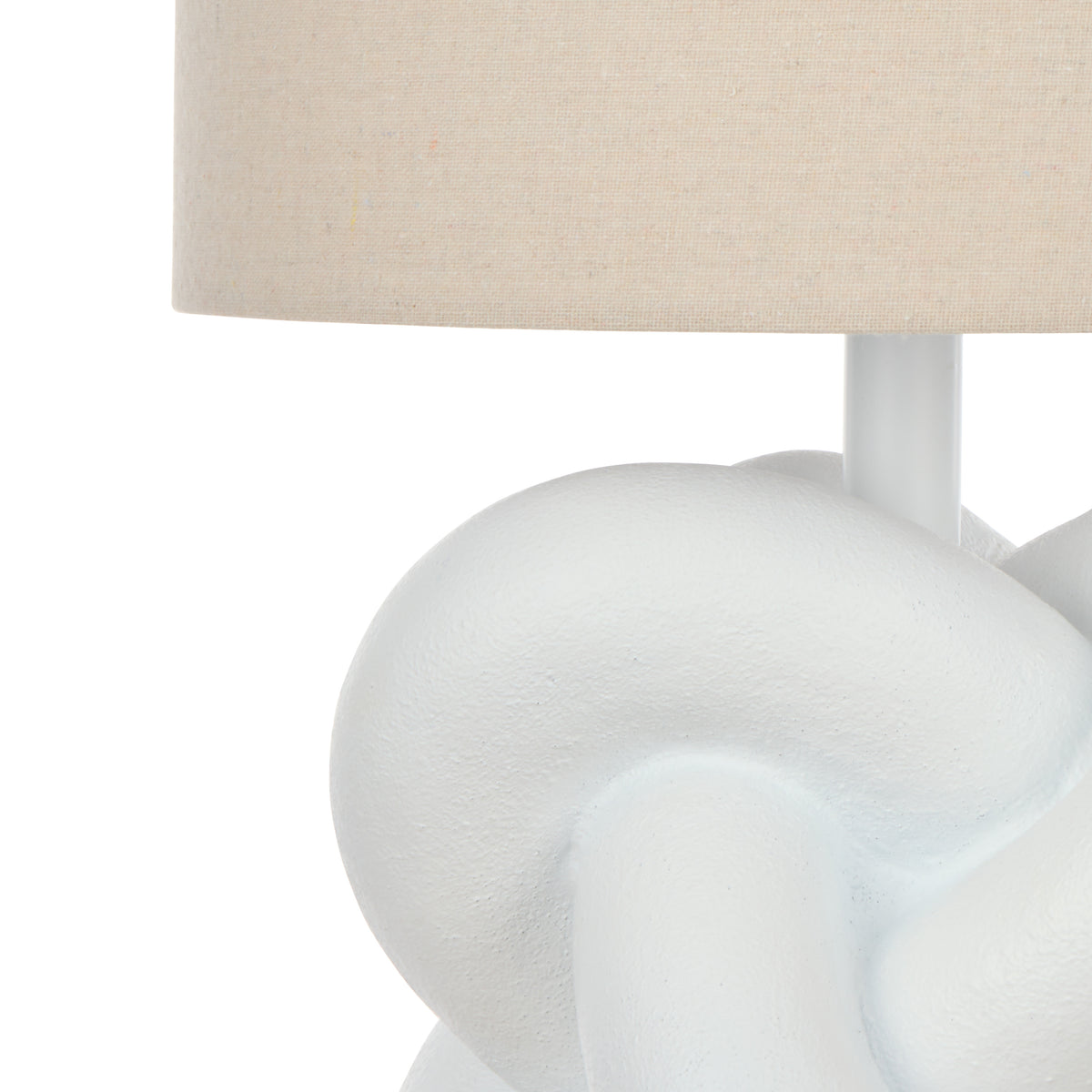 Amalfi Fia Knot Table Lamp Natural &amp; White