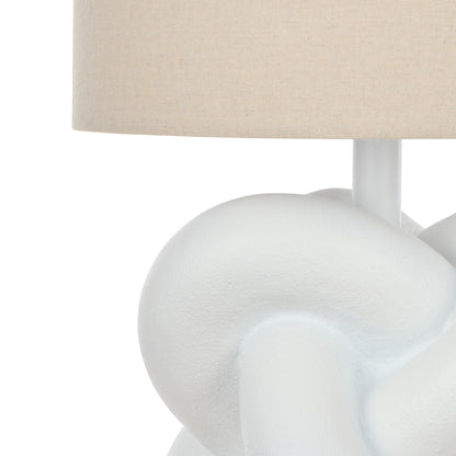 Amalfi Fia Knot Table Lamp Natural &amp; White
