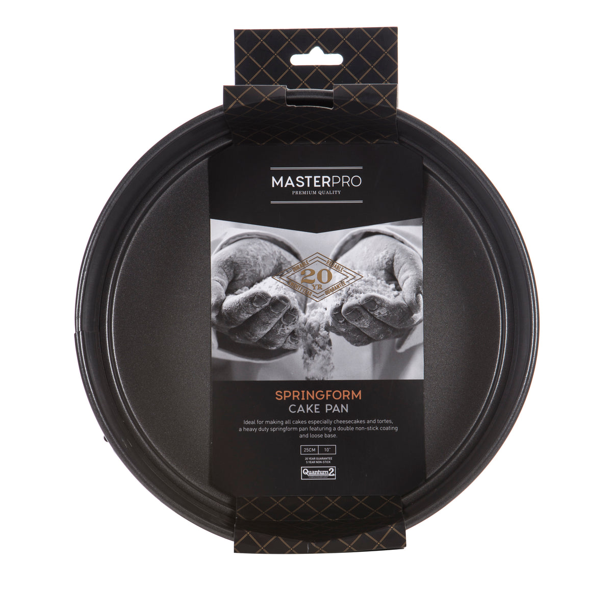 MasterPro Non-Stick Springform Round Cake Pan Black
