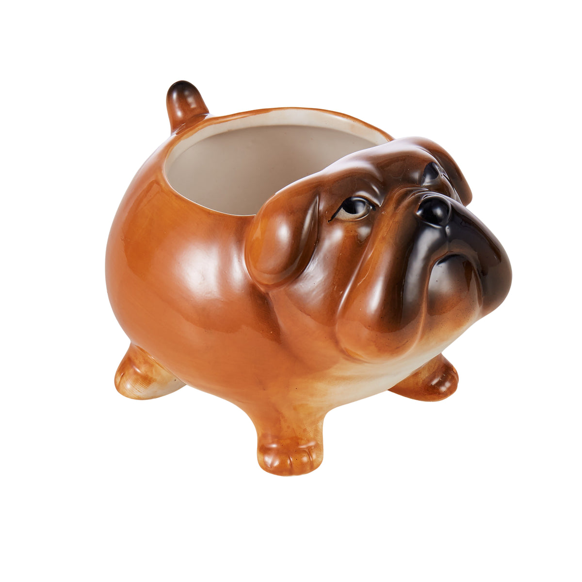 Emporium Bullwinkle Dog Planter Brown &amp; White
