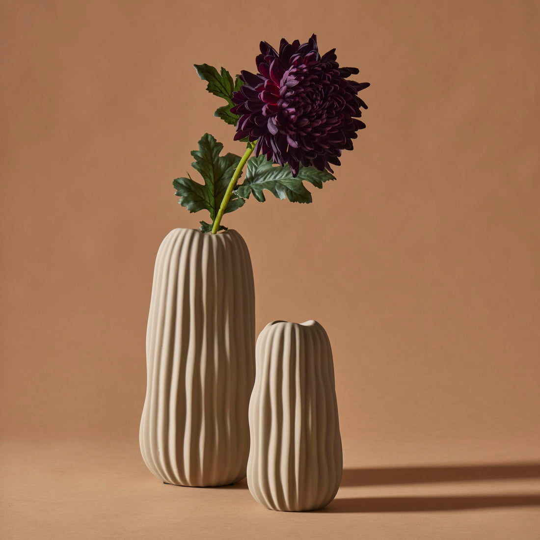 Faux Chrysanthemum Stem Real Touch | Purple - 74cm