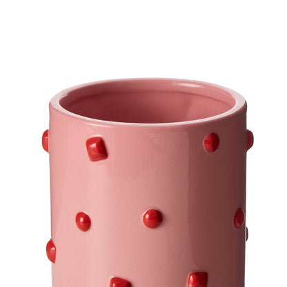 Emporium Bejeweled Vase Pink &amp; Red