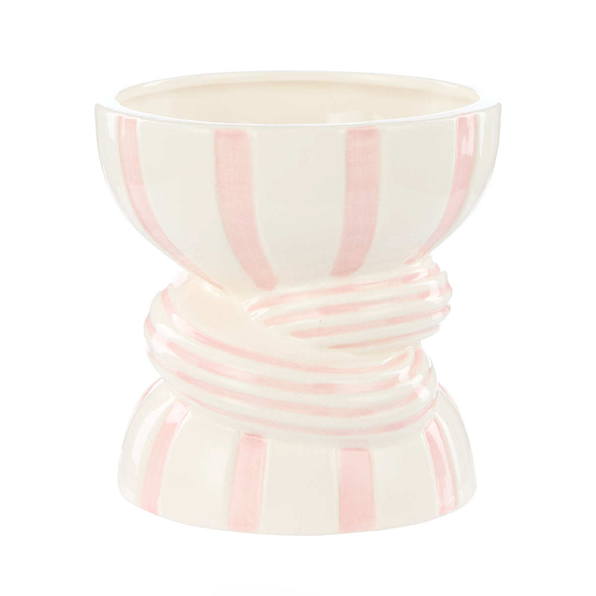 Emporium Lulu Collection Twist Stripe Vase Pink