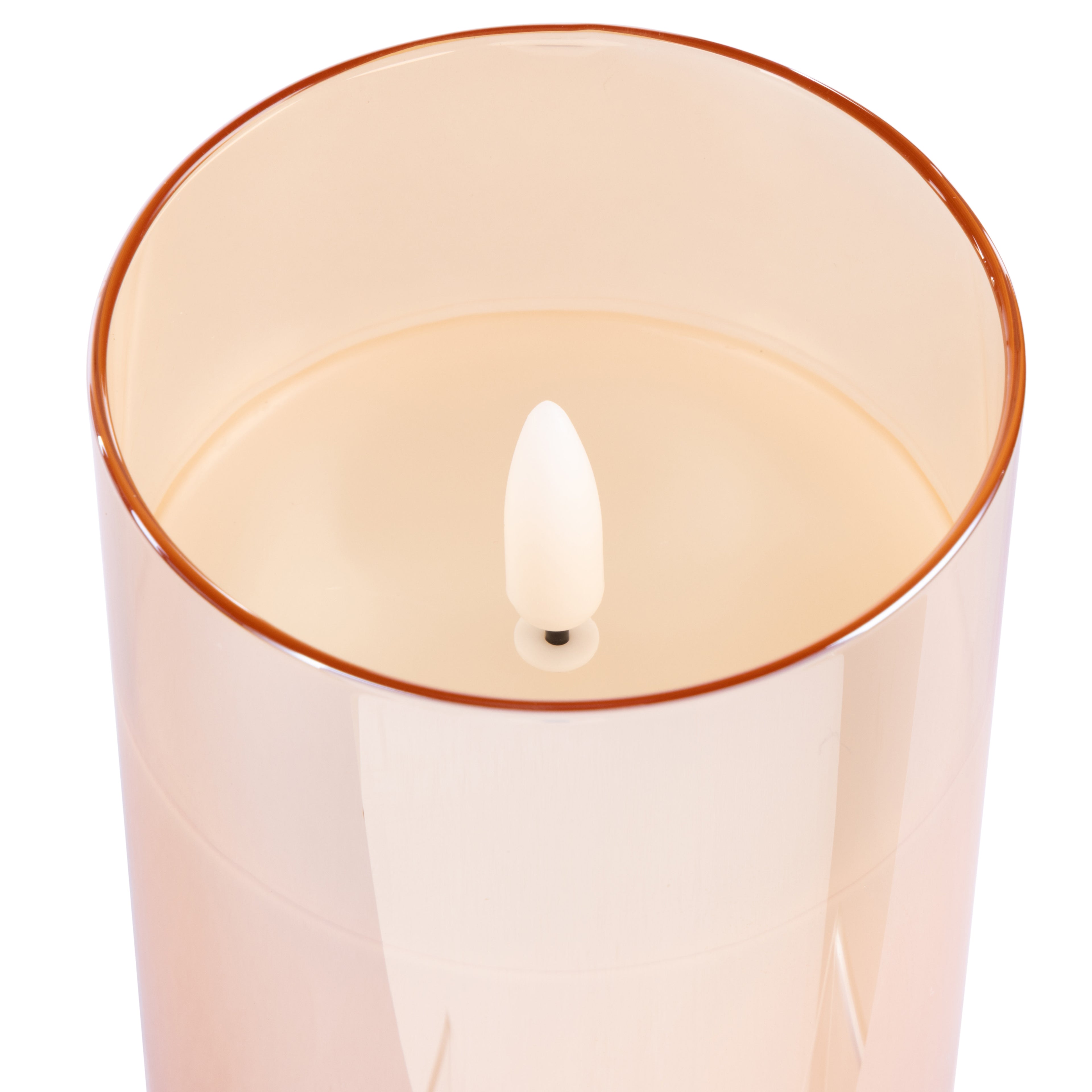 Amber Unaflame LED Candle Set of 3 | 10cm