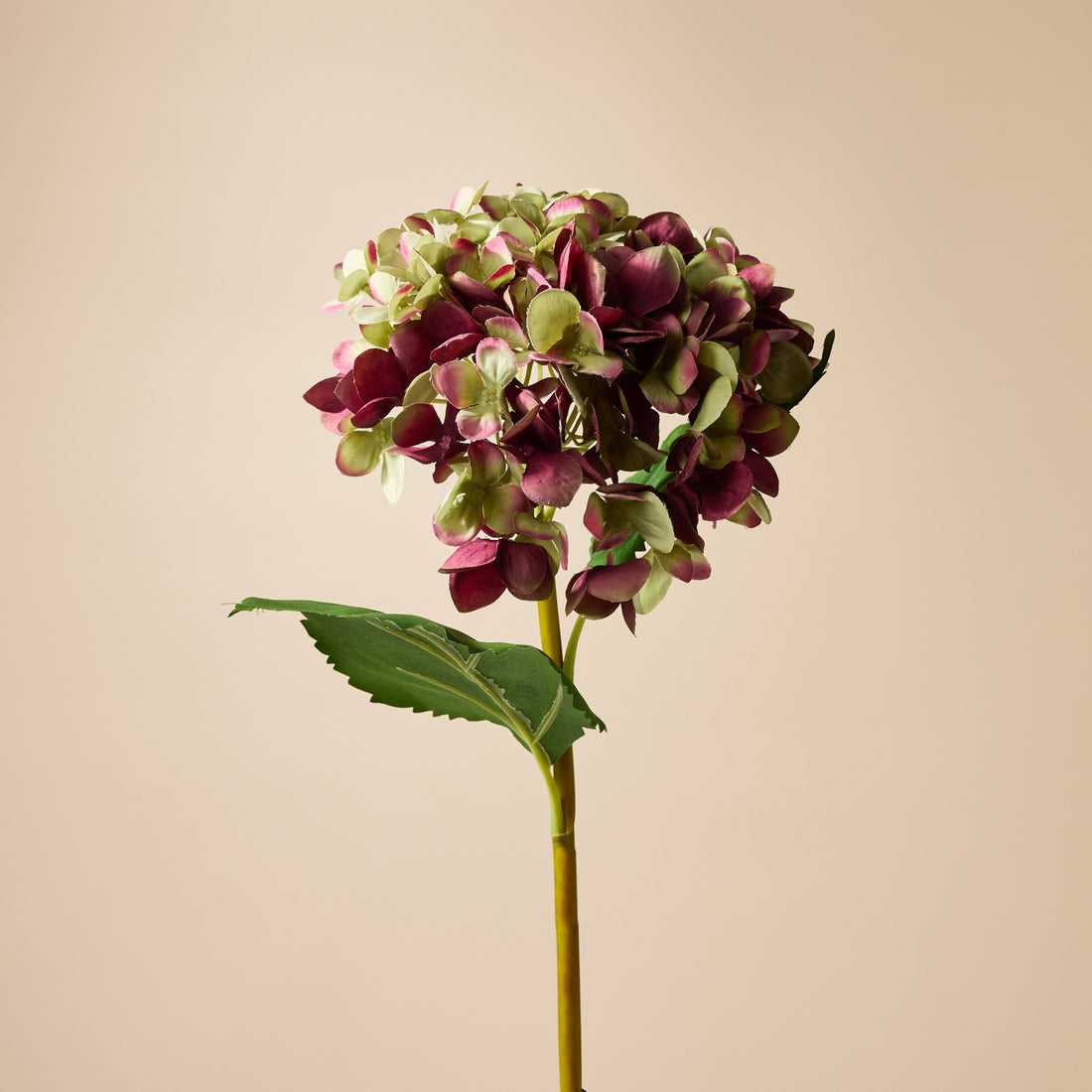 Faux Grand Hydrangea Stem | Burgundy - 68cm