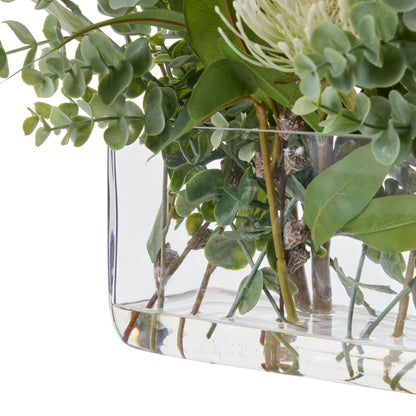 Faux Pincushion Eucalyptus - Esme Through Vase | Green -  31cm
