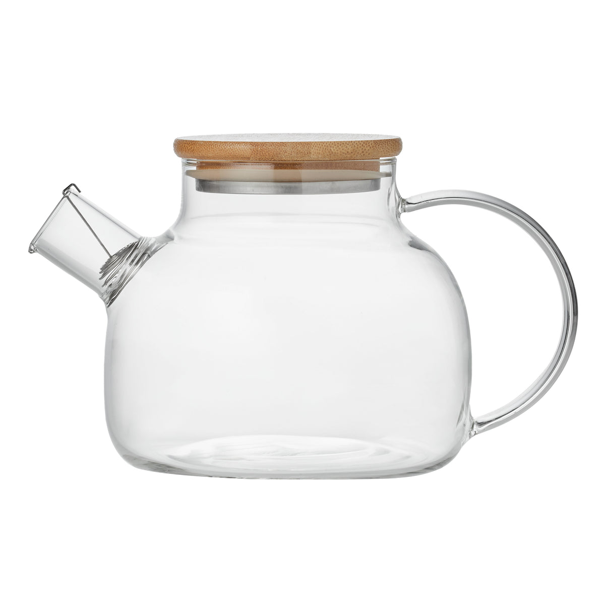 Leaf &amp; Bean Glass Teapot with Filter 1L Clear