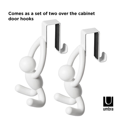 Umbra Buddy Over The Door Cabinet Hook 2pcs Set White