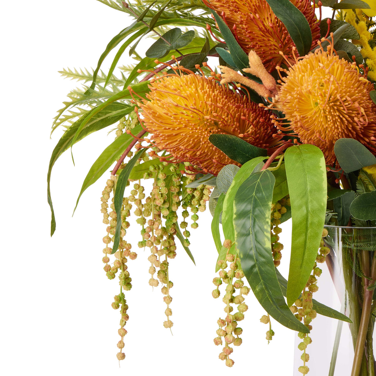 Rogue Banksia Wattle Mix - Alana Vase Yellow &amp; Green