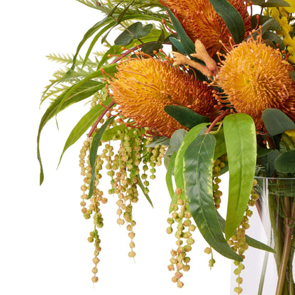 Rogue Banksia Wattle Mix - Alana Vase Yellow &amp; Green