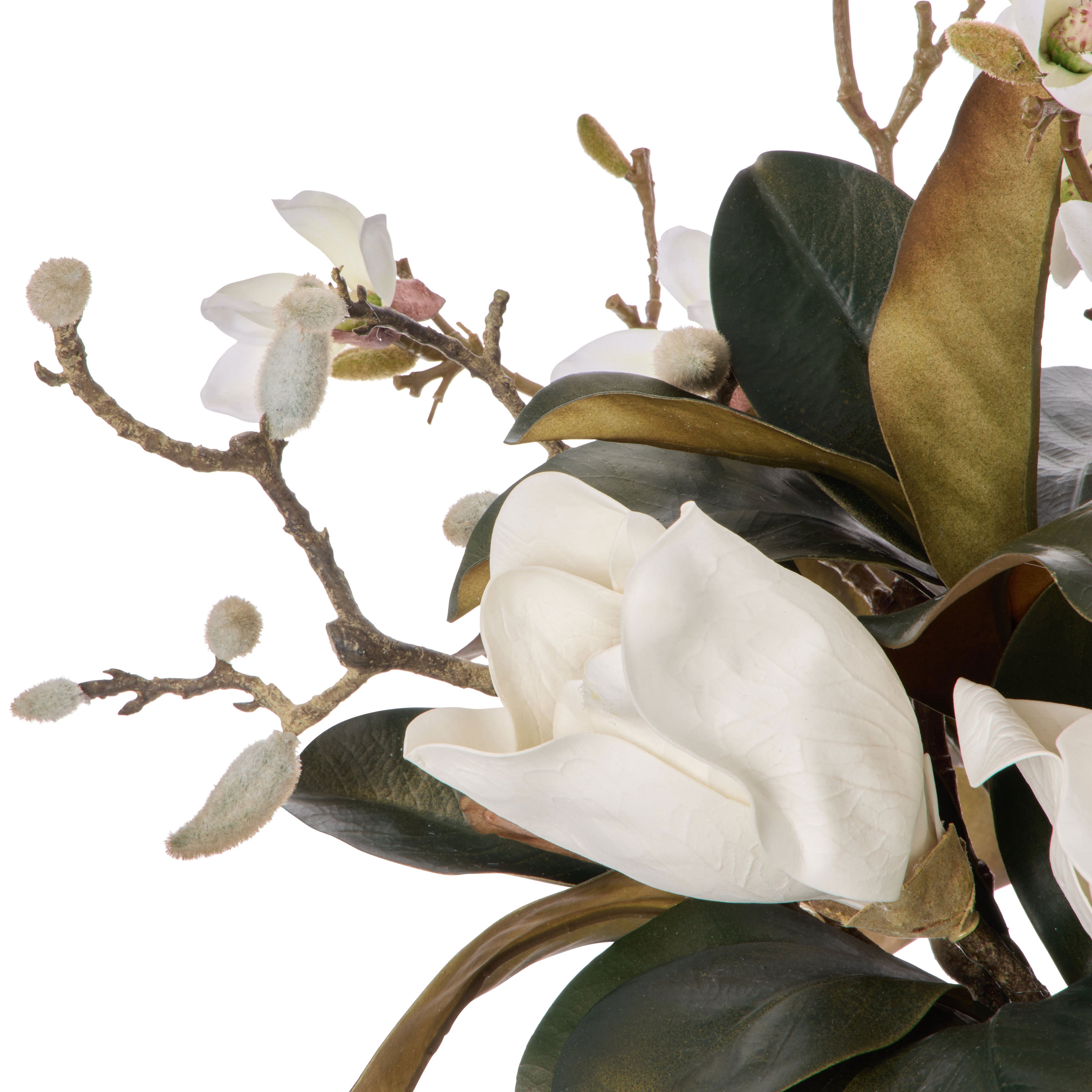 Faux Magnolia Mix - Ryde Vessel | White -  64cm