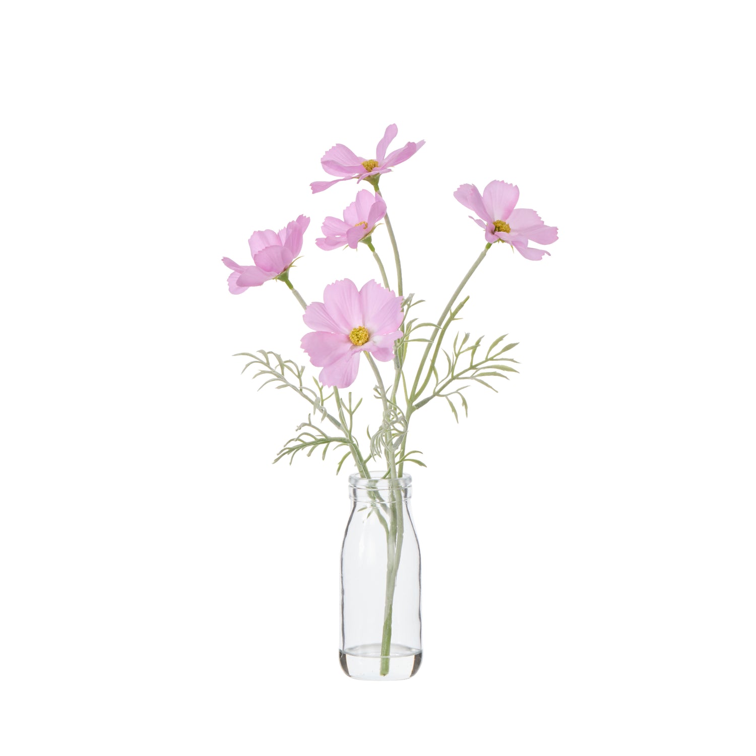 Faux Cosmos - Milk Bottle | Light Pink  - 35cm