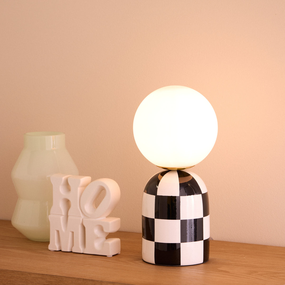 Emporium Archie Table Lamp Black &amp; White