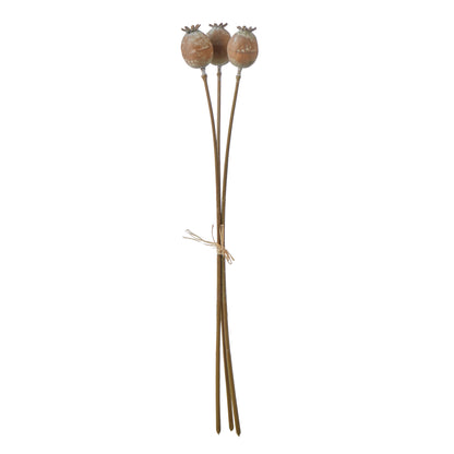 Faux Poppy Seed Bunch | Brown - 51cm