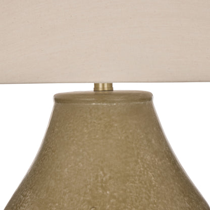 Grand Designs Taro Table Lamp Green &amp; Natural