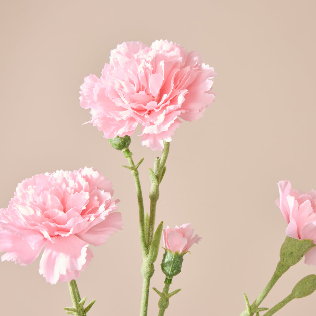 Faux Carnation Spray | Light Pink - 62cm