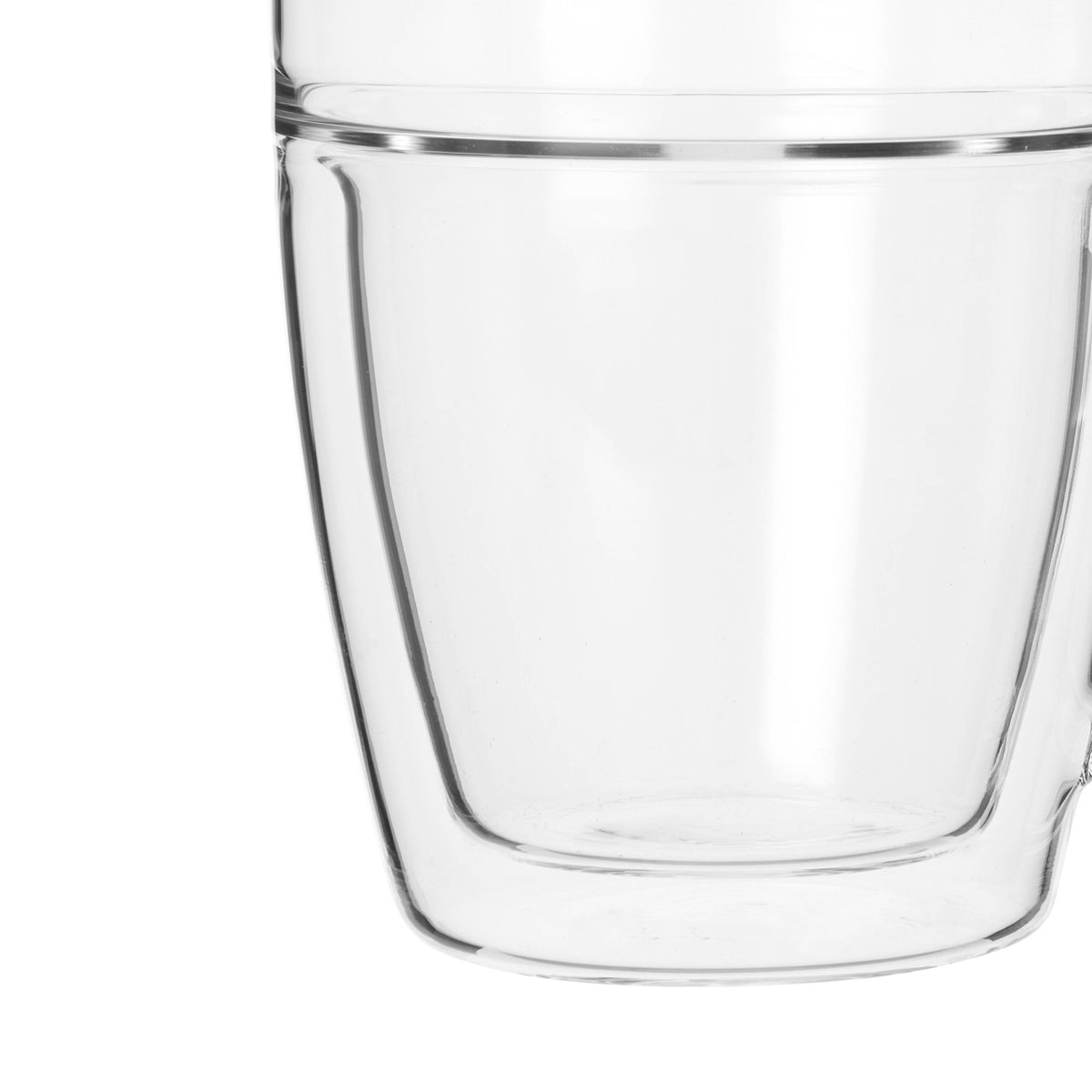 Leaf &amp; Bean 2pcs Set Double Wall &amp; Single Lip Glass Cup Clear
