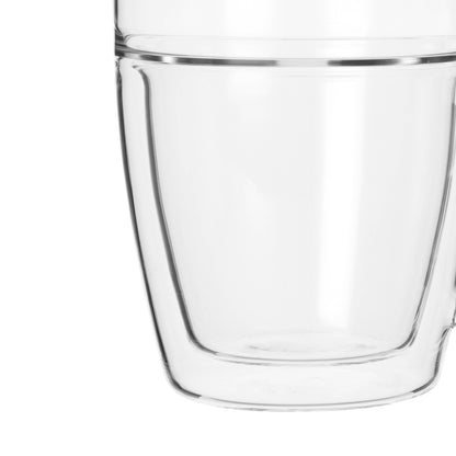 Leaf &amp; Bean 2pcs Set Double Wall &amp; Single Lip Glass Cup Clear