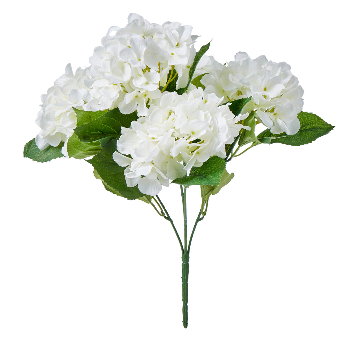 Faux Hydrangea Bush | White - 45cm