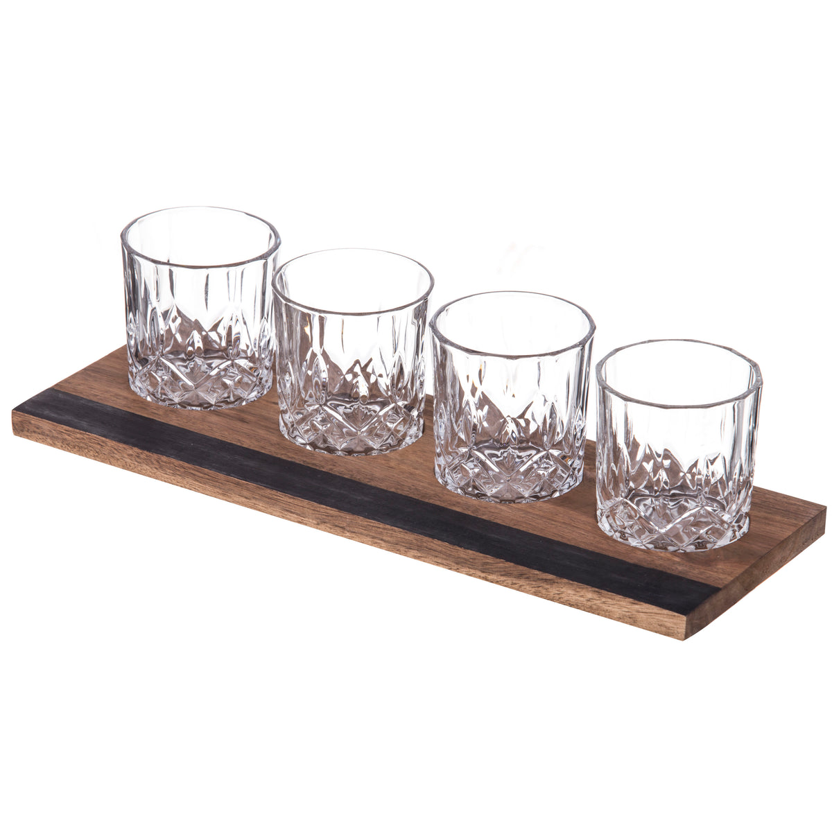 Davis &amp; Waddell Fine Foods Whisky Flight Set 5pce Clear &amp; Natural