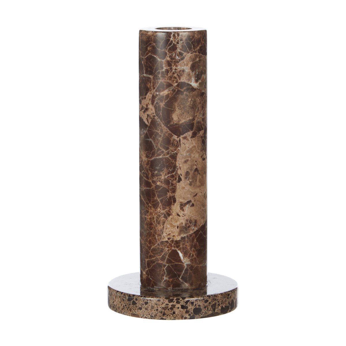 Academy Albert Marble Candle Holder Brown