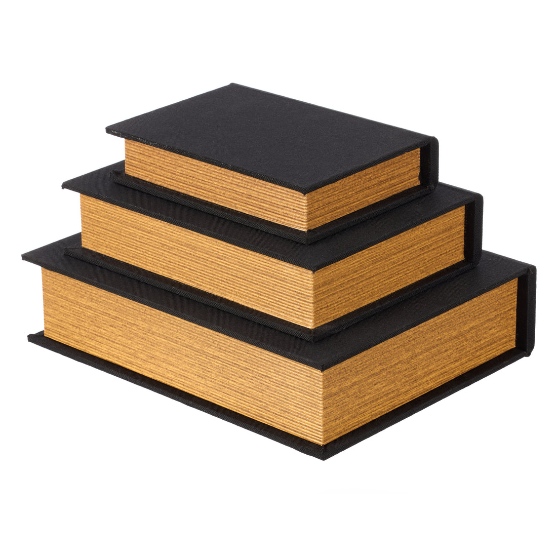 Society Home Atticus Book Box 3pcs Set Black &amp; Natural