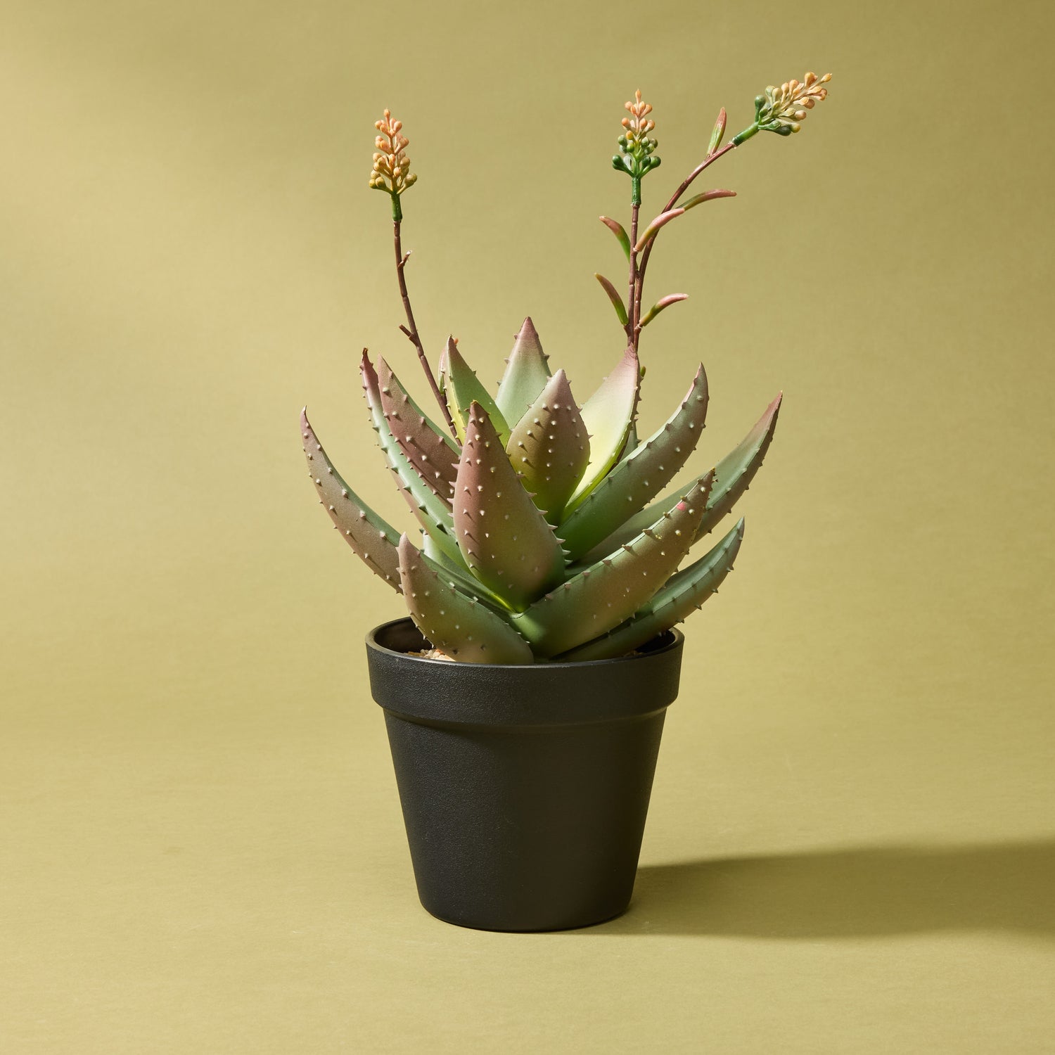 artificial aloe vera plant in pot Artificial Flowering Aloe - Garden Pot | 37cm