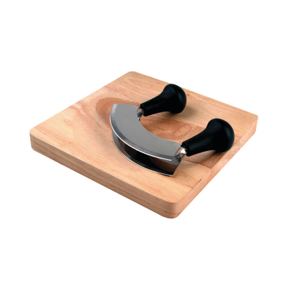 Davis &amp; Waddell Mezzaluna Chopper &amp; Board Natural &amp; Stainless Steel