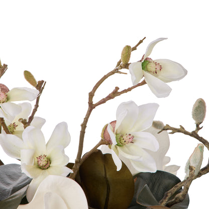 Faux Magnolia Mix - Ryde Vessel | White -  64cm