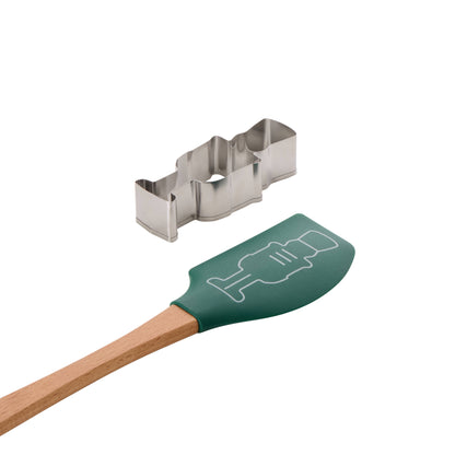 Davis &amp; Waddell Cookie Baking 2pcs Set Green &amp; Wood