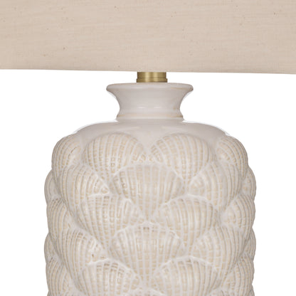 Amalfi Amara Table Lamp White &amp; Natural